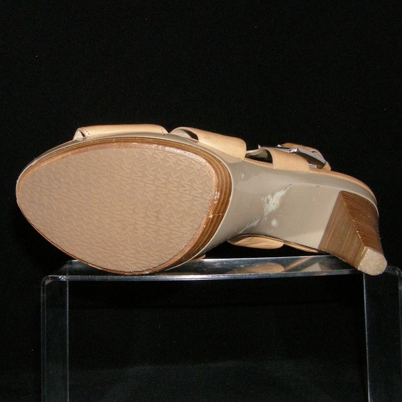 Michael Kors Carla beige leather platform heel 11M - Picture 4 of 8